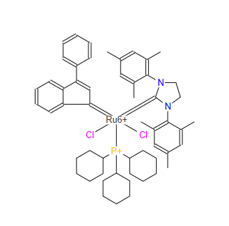 CAS：536724-67-1，[1,3-雙(2,4,6-三甲基苯基)-2-咪唑烷亞基](3-苯基-1H-茚-1-亞基)(三環(huán)己基膦)二氯化釕(II) 